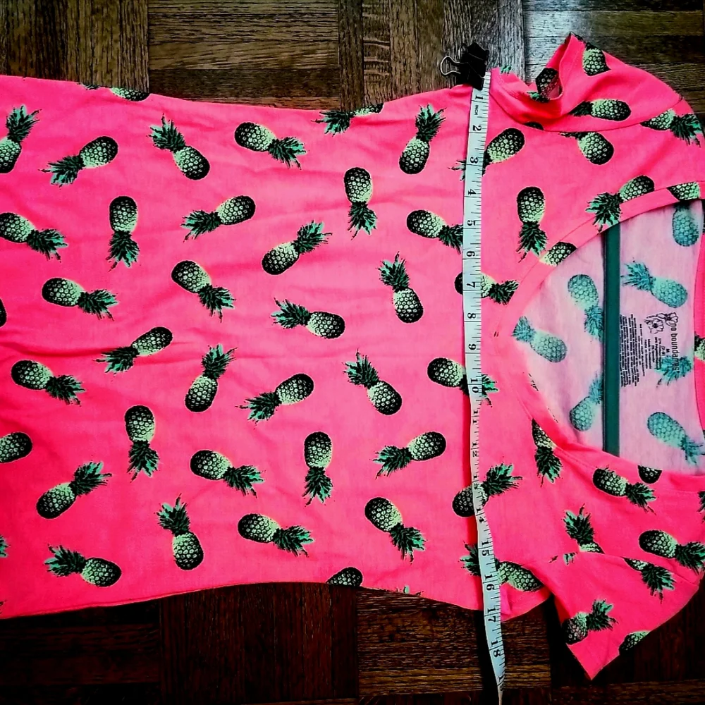 Top Pineapple print bright orange t-shirt - Picture 4 of 4